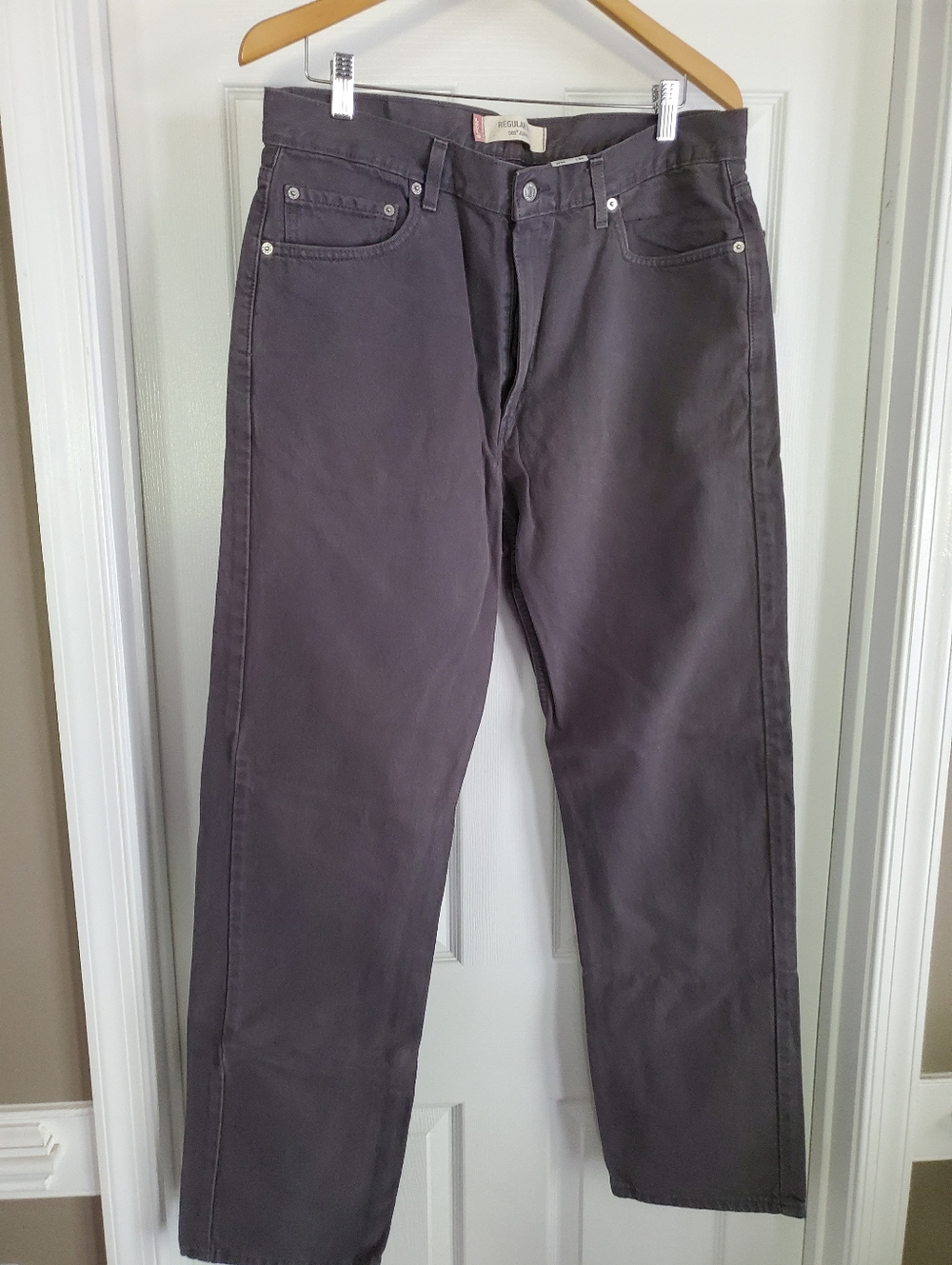 Men's Levi' 505 Straight Leg Grey Jeans 36x34
